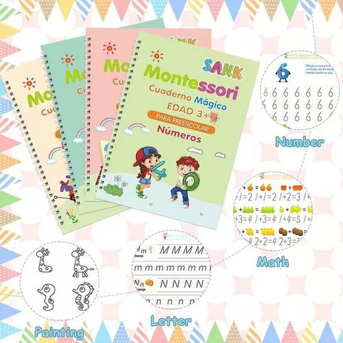 Kit De 4 Libros Magicos de Caligrafia